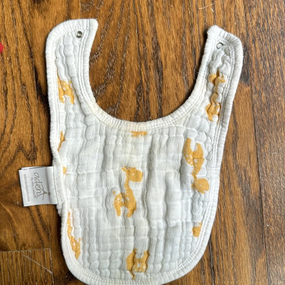 Super adorable printed muslin bibs by Aden + Anais